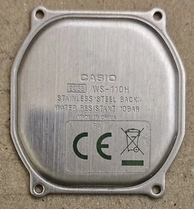 Casio 2038 WS-110H Tapa case back cover stainless steel - Imagen 1 de 2