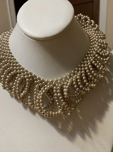 $55 Carolee  Isabelle Suede Pearl     16” Necklace V141 - Picture 1 of 5