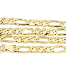 18k Yellow Gold Figaro Chain Necklace 24"(new, 27.5g)#2483e