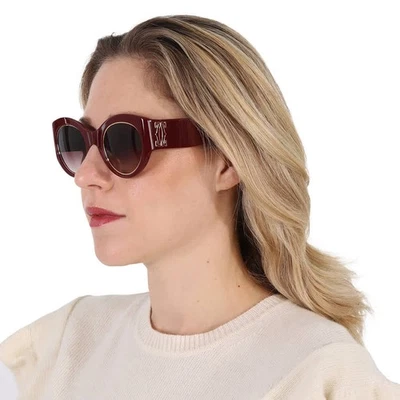 Cartier C Decor Burgundy Gradient Cat Eye Ladies Sunglasses CT0305S 003 51 - Image 1 of 4