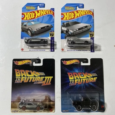 Hot Wheels Back to the Future , 1987 Toyota Pickup Truck , Time Machine Delorean - Image 1 of 4