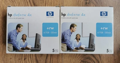 10 HP Blank DVD+RW discs 4x 4.7GB 120 mins Rewritable - Image 1 of 4