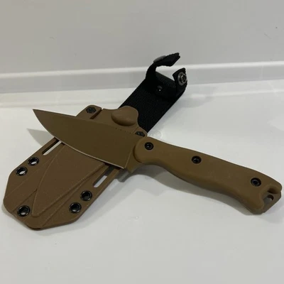 Cuchillo de caza de hoja fija marrón estilo Ka-Bar BK-18 con funda no es Kabar Foto 1 de 4