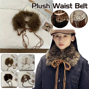 Versátil Cinturón Peludo Accesorios de Estilo Estilo Estilo Piel Sintética Cuello Decoración - Imagen 1 de 20