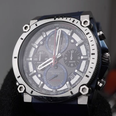 bulova blue icon precisionist 262kHz 98b315 300M 1/1000 cronógrafo 47mm carbono Foto 1 de 4