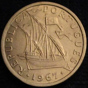 PORTUGAL, SECOND REPUBLIC, 5 ESCUDOS 1967, XF. - Picture 1 of 2