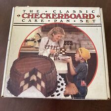 The Classic Checkerboard 9" Cake Pan Set of 3 NIB & FREE SHIPPING!