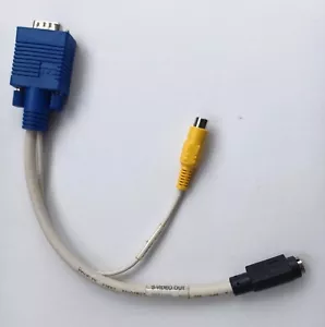 0.29m Matrox Male VGA 15 Pin to 4 Pin Mini-DIN S-Video & RCA Composite Out Cable - Picture 1 of 1