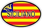Sticker oval flag vinyl country code sicily sicilian nationalist