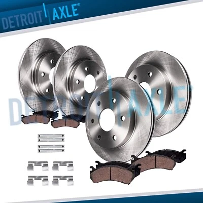Front and Rear Disc Rotors + Brake Pads for Nissan Armada Titan Infiniti QX56 - Image 1 of 4