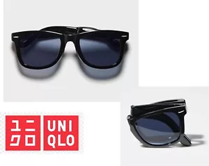 UNIQLO Wellington Folding Sunglasses Black UV rays Blue light Blocks Unisex NEW - Picture 1 of 7