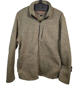 Northwest Territory Men's Medium Zip Up Green Fleece Knit Jacket Pockets - Picture 1 of 5