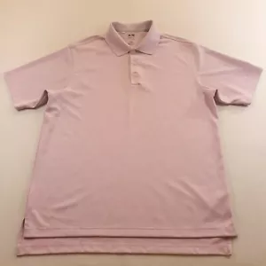 Adidas Golf Climalite Polo Shirt Mens Size Large Light Pink Button Up - Picture 1 of 9