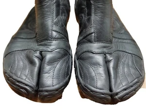 Split toe Leder Tabi barfuß Zehenschuhe Ninja Samurai Stiefel schwarz Gr. 42 - Bild 1 von 11