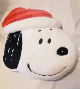 NEU mit Etikett exklusiv Peanuts Snoopy Weihnachten Plüsch flauschiges Kissen rot Nikolausmütze - Bild 1 von 5