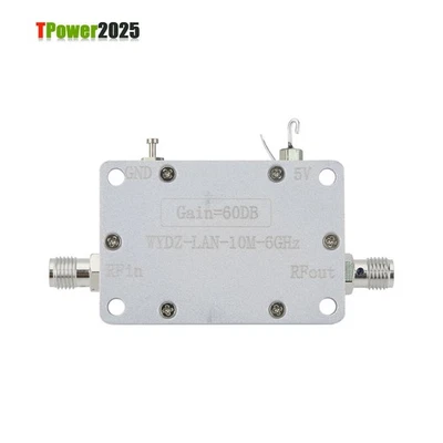 Amplificador de banda ancha LNA 10 MHz-6 GHz 60 dB alta ganancia amplificador de bajo ruido pe66 Foto 1 de 4