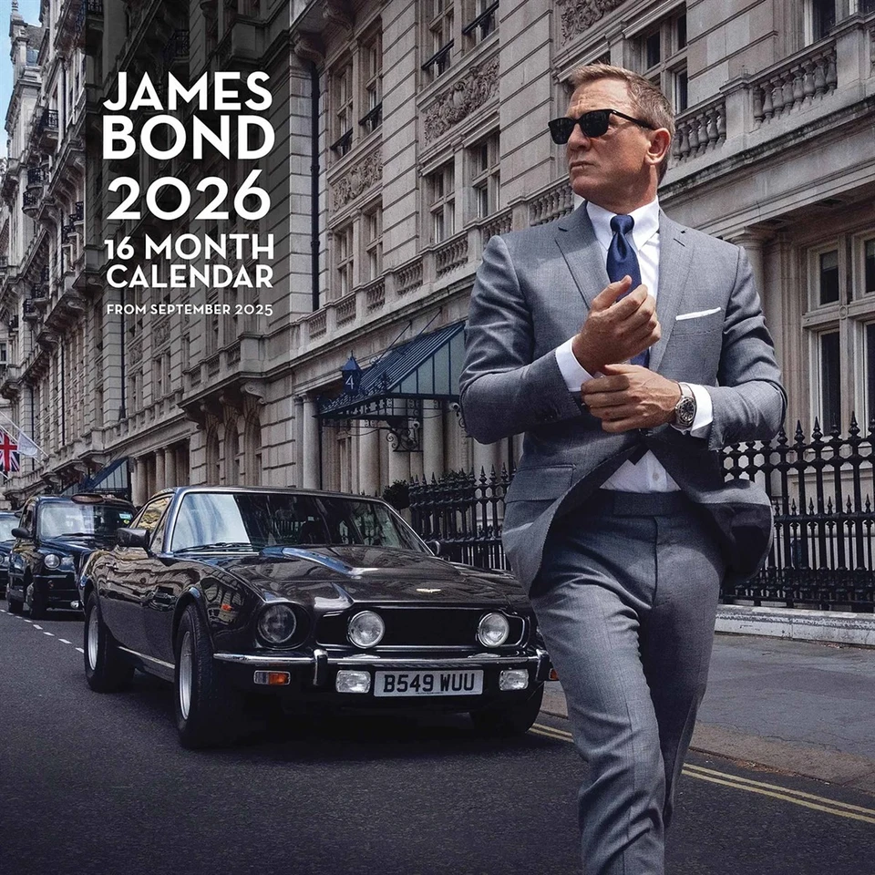 PYRAMID INTERNATIONAL James Bond Calendar 2026 - Entertainment - Month To View