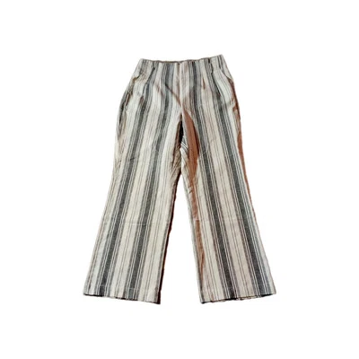 Так женщин в полоску льняной смеси широкие брюки с карманами белый синий размер XL - Изображение 1 из 4