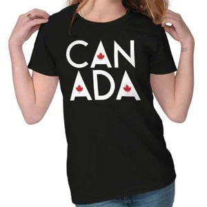 Canada Maple Leaf Flag Patriotic Canadian Pride Souvenir Graphic T Shirts for Wo - Picture 1 of 10