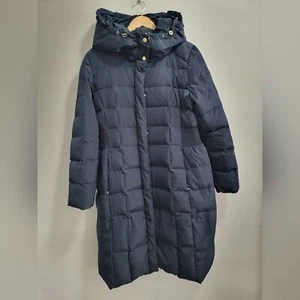 Cappotto lungo blu navy piumino donna firmato Cole Haan taglia XL LEGGI - Foto 1 di 9