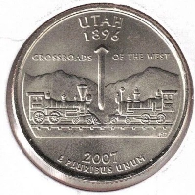 2007-P Philadelphia from SMS Satin Utah 45TH State Quarter Coin! - Image 1 of 2