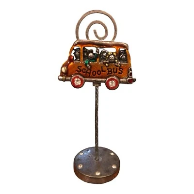 Portatarjetas fotográficas AJMC autobús escolar naranja niños maestro pedrería 4,5 pulgadas usado en excelente estado Foto 1 de 4