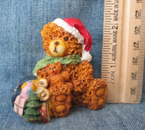 TEDDY BEAR Vintage 2.5" Figure Figurine Christmas ORN55 - Picture 1 of 2
