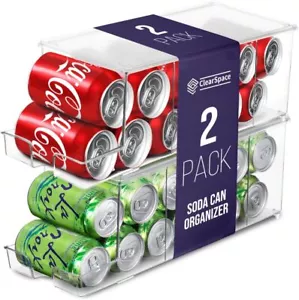 Soda Can Organizer & Soda Can Dispenser for Refrigerator - Fridge Organizer & St - Picture 1 of 6
