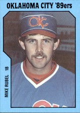 1985 Oklahoma City 89ers TCMA #22 Mike Rubel Banning California CA Baseball Card