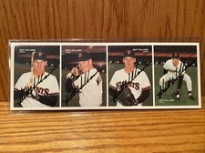 1990 Mother's Cookies 4-Card Panel - Matt Williams Giants AUTOGRAPHED