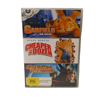 Garfield Cheaper By The Dozen Catch That Kid (3) DVD Box Set Comedy Adventure  - image 1 of 4