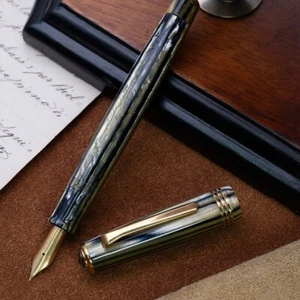 Tibaldi - Modello 60 Ivory Blue - Fountain pen - Nib F 18K - Picture 1 of 12