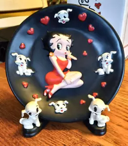 2003 Betty Boop 7 1/4" Teller mit Ständer Pudgy der Hund - Bild 1 von 5