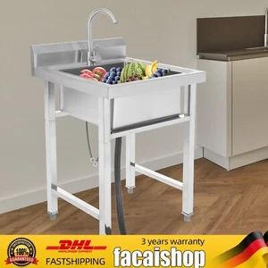 Lavamani Gastro Lavabo Acciaio Inox Sp??le Bordo Laterale - Foto 1 di 18