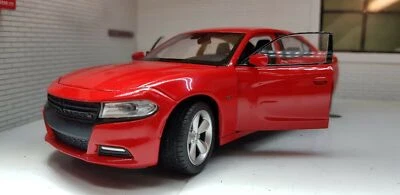 Dodge Charger V8 R/T 2016 Red Welly Detailed LGB 1:24 Scale Diecast Model Car - Image 1 of 4