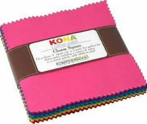 5" Charm Pack Squares Kona Cotton Solids New Classic Palette Precuts M200.03 - Picture 1 of 2