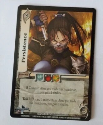 2005 UFS  PERSISTENCE  CARD UNIVERSAL FIGHTING SYSTEM CCG CARD  - Image 1 of 2