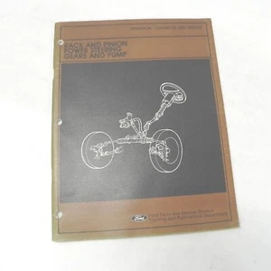 VINTAGE 1981 FORD RACK & PINION POWER STEERING GEAR & PUMP SERVICE MANUAL REPAIR - Picture 1 of 12