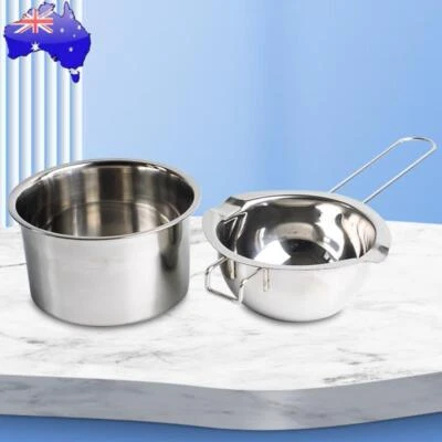 2 Pcs Wax Bowl Anti-Rust 400ml Wax Melting Inner Outer Pot for Candle Candle DIY - Image 1 of 4