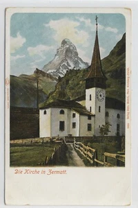 AK Zermatt, Kirche, um 1900 - Picture 1 of 2