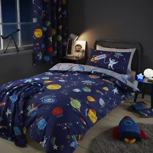 Catherine Lansfield Lost In Space Children's Duvet Cover Bedroom Range Blue/Grey - Picture 1 of 70