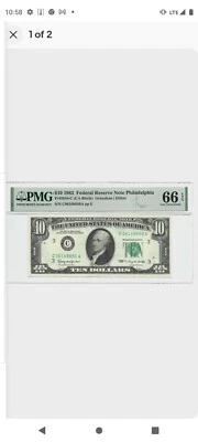 1963 $10 Federal Reserve Note, (CA Block), Philadelphia - Image 1 of 2