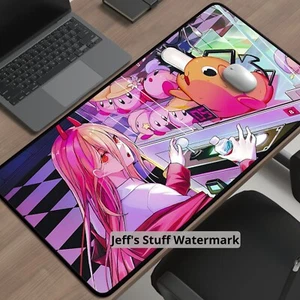 Cute Pochita Power Girl Desk Mat Chainsaw Man Medium Game Keyboard Mouse Pad - Picture 1 of 8