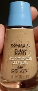 New Covergirl Clean Matte, Liquid Foundation Shade #548 Perfect Beige - Picture 1 of 4