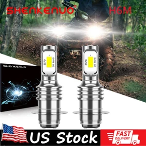 6000K Bright White H6 LED Headlight Bulbs for Polaris Outlaw 110 EFI 2016–2025 - Picture 1 of 18