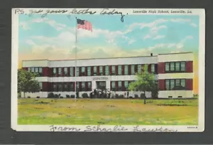 1943 Post Card Leesville La Leesville High School - Picture 1 of 1