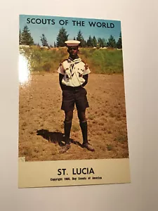 Scouts of the World Postcards 1968 BSA -- ST LUCIA MH3 - Picture 1 of 1