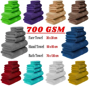 700 GSM Luxury Towels 100% Egyptian Soft Cotton Face Hand Large Bath Towels Set - Picture 1 of 22
