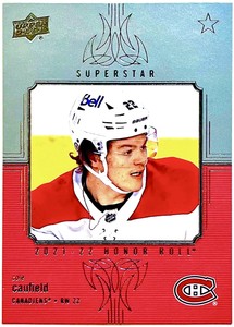 2021-22 Upper Deck Cole Caufield Superstar Honor Roll #HR-12 Montreal Canadiens