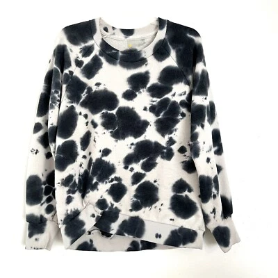 Sudadera Zella Talla M Tie Dye Off-White + Azul Detalle Dobladillo Descentrado Manga Larga Foto 1 de 4